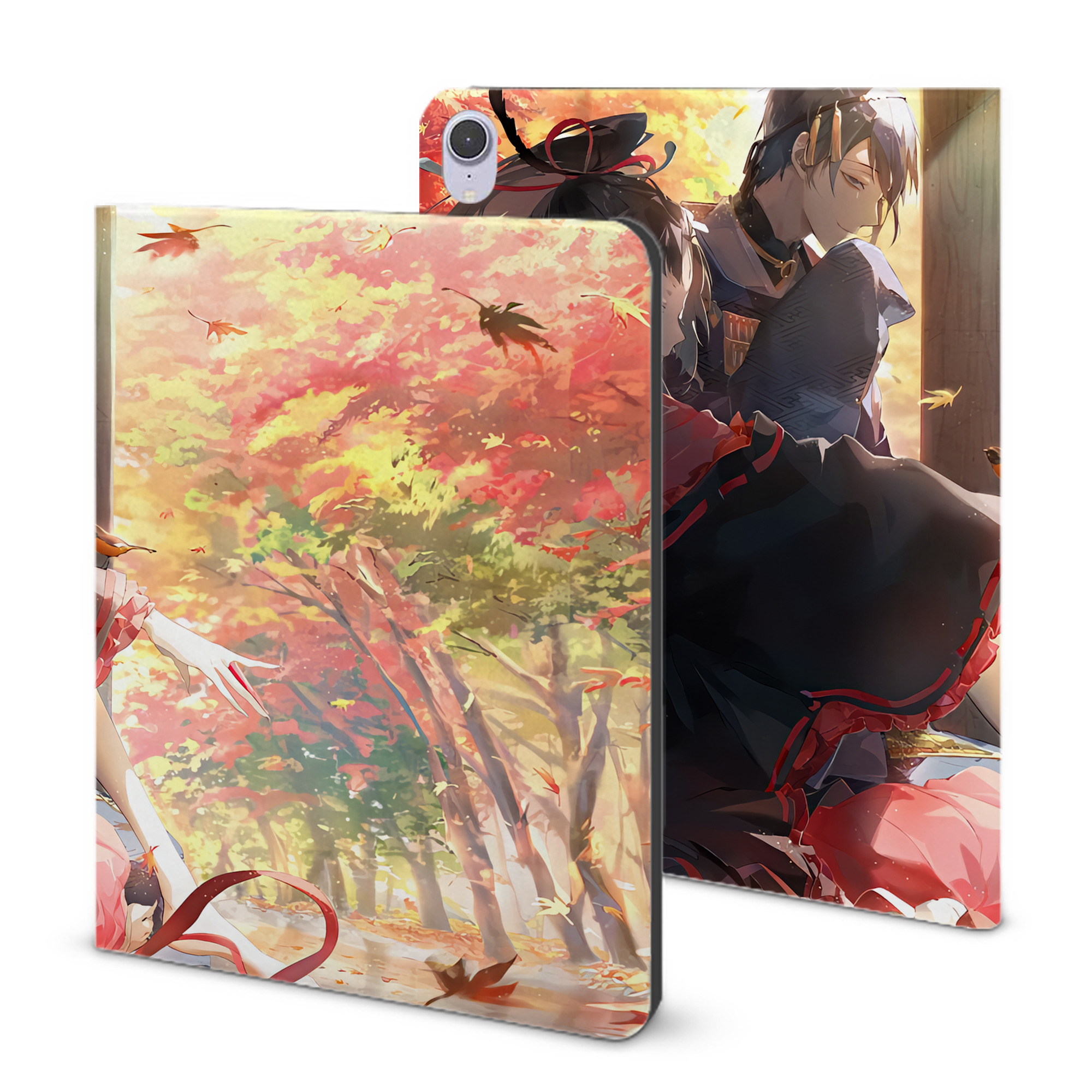 （画像用） 刀剣乱舞 Touken Ranbu IPad ケース ブック型 PUレザー TPU 耐衝撃 軽量 薄型 ペン収納なし 全面保護 IPad 各モデル対応